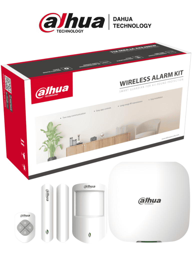 Kit de Alarma Inalambrico Dahua ARC3000H, Wi-Fi/Ethernet, Sensor de Movimiento, Sensor Magnetico, Control Remoto, Panel