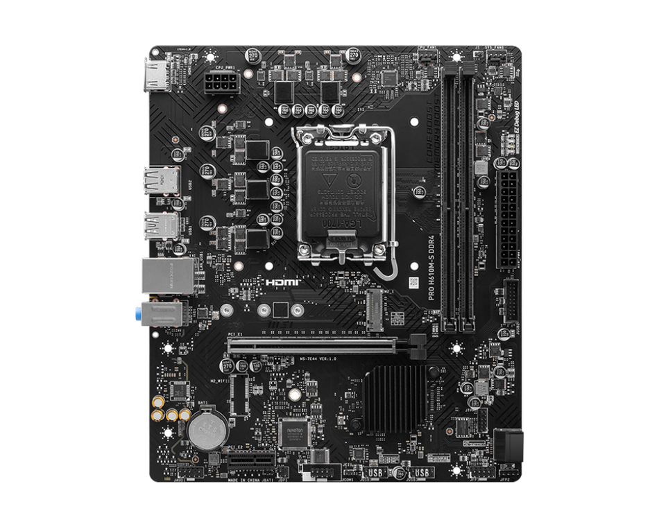 Tarjeta Madre MSI PRO H610M-S DDR4, Socket 1700, 2x DDR4 3200MHz, 1x M.2, 1x HDMI, Micro ATX