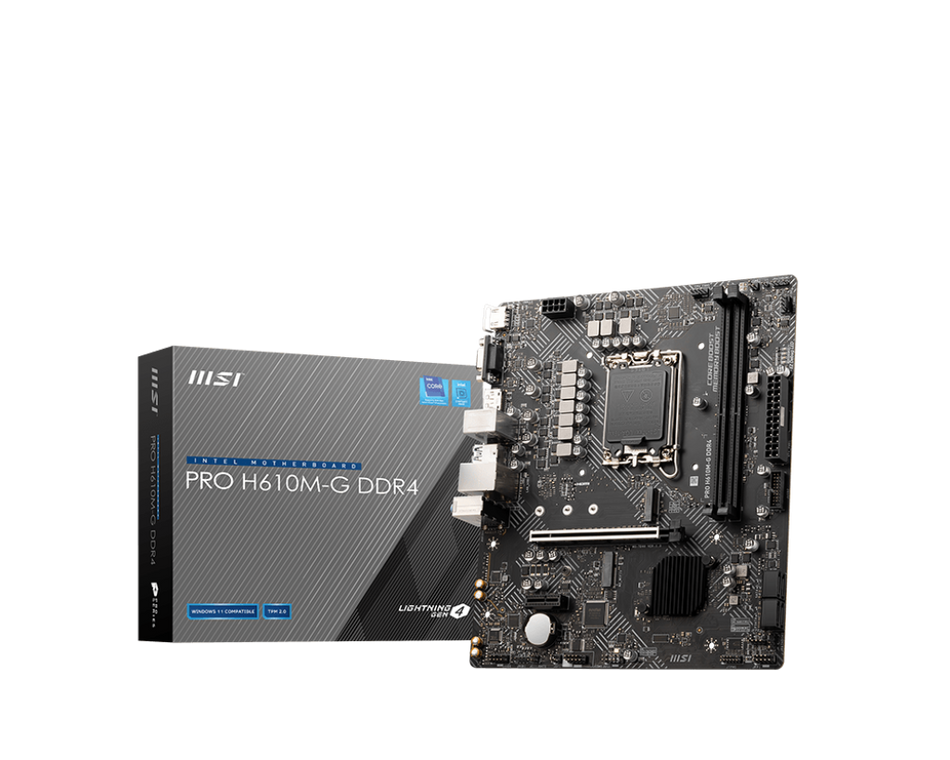 Tarjeta madre MSI PRO H610M-G DDR4 Socket LGA 1700, 2 DDR4-SDRAM, SATA III 4