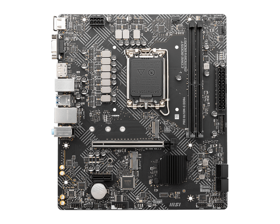 Tarjeta madre MSI PRO H610M-G DDR4 Socket LGA 1700, 2 DDR4-SDRAM, SATA III 4