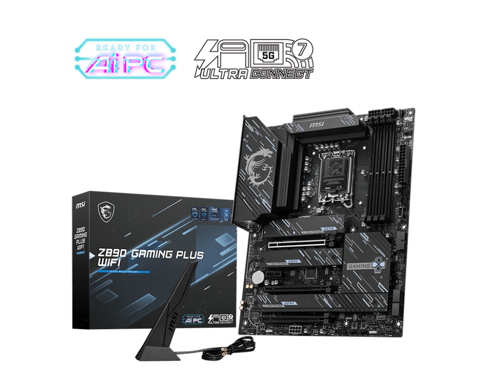 Tarjeta Madre MSI Z890 GAMING PLUS WIFI, ATX, LGA 1851, DDR5, HDMI/DP para Intel
