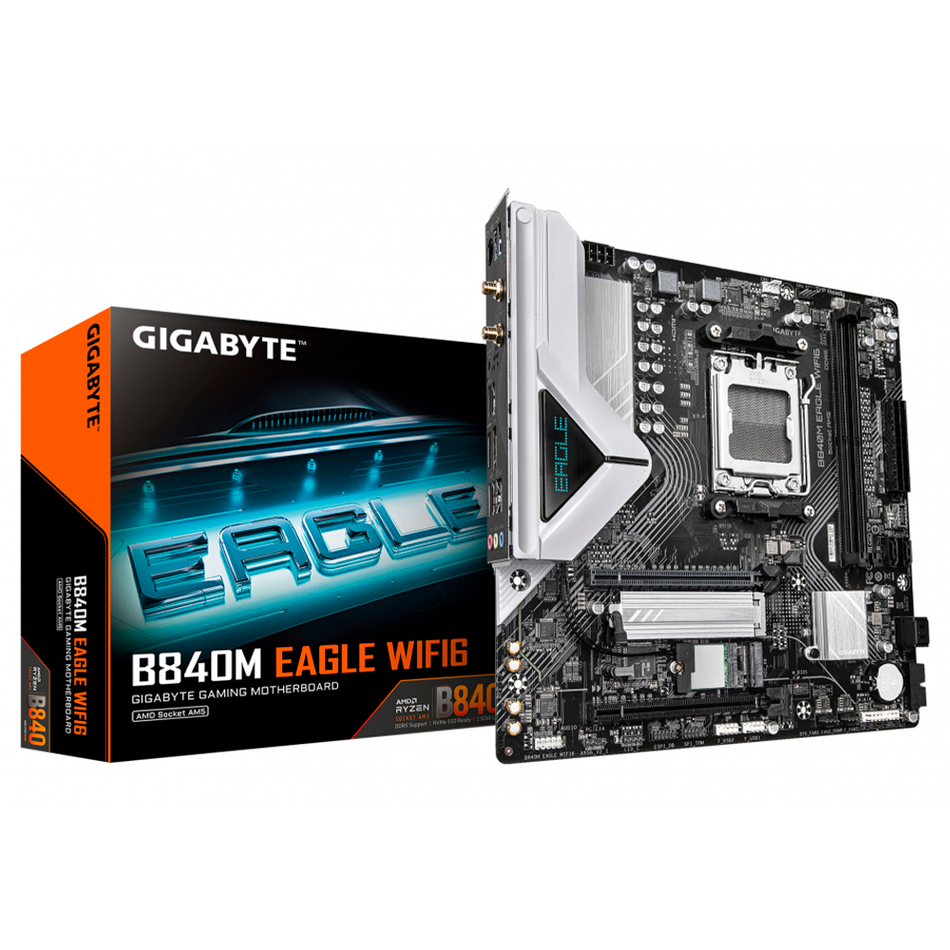 Tarjeta Madre Gigabyte B840M EAGLE WIFI6, Socket AM5, 2 DDR5-SDRAM, Wifi