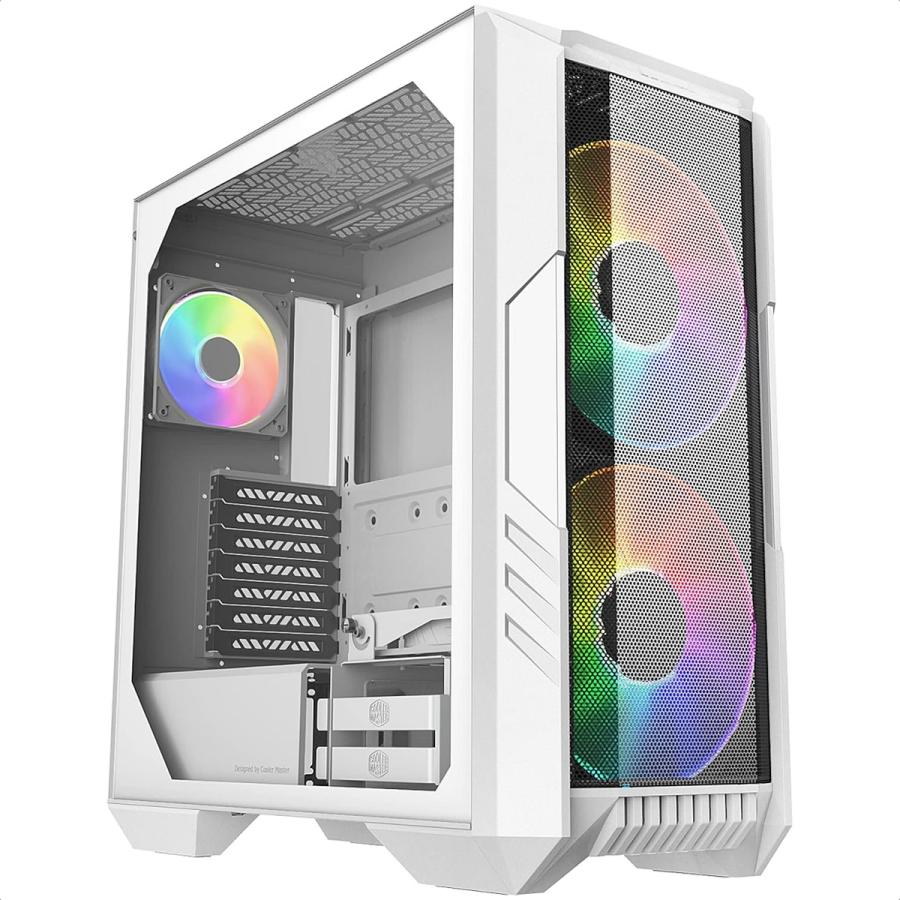 Gabinete Cooler Master HAF 500 Midi Tower con Ventana, 3x Vent. ARGB, Blanco