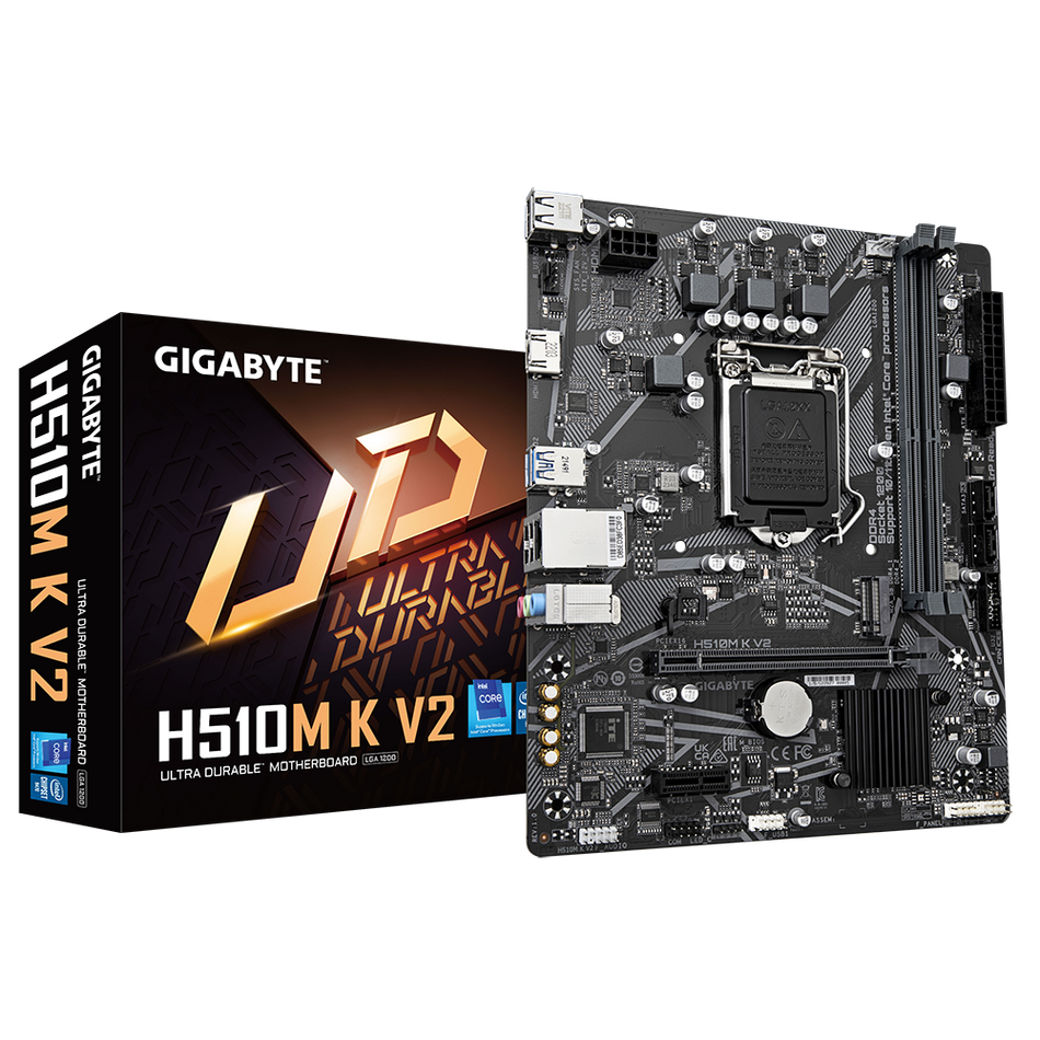 Tarjeta madre Gigabyte H510M K V2, LGA 1200, 2 DDR4-SDRAM, PCI Express 3.0