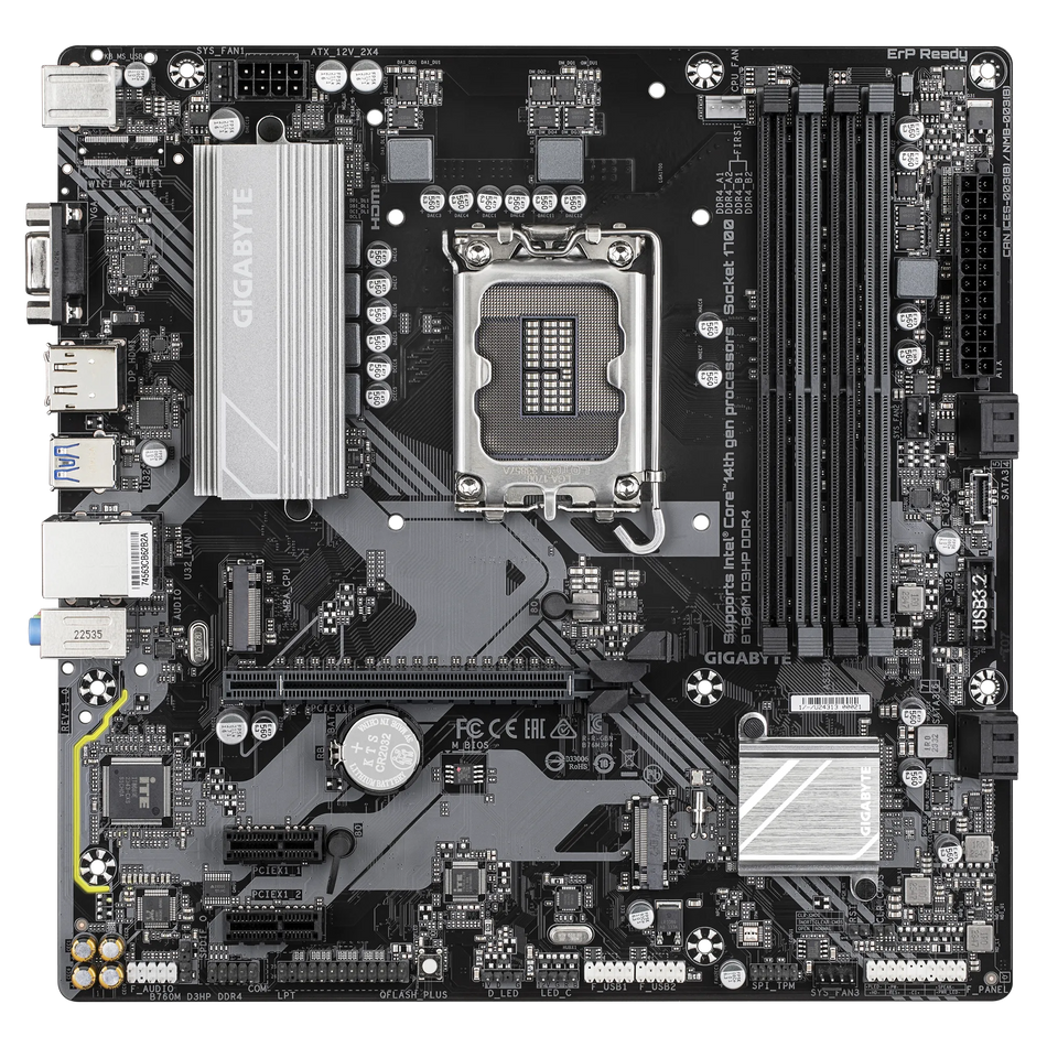 Tarjeta madre GIGABYTE B760M D3HP DDR4 LGA 1700, 4 DDR4-SDRAM, Micro ATX