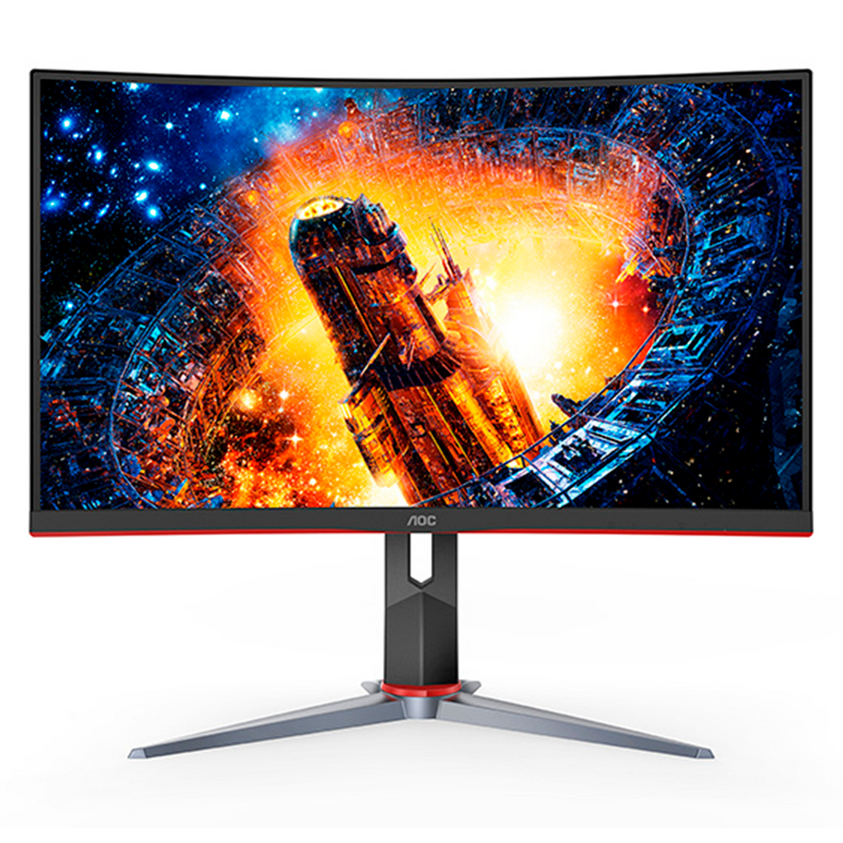 Monitor Gamer AOC curvo C24G2 G 24", Full HD, 1ms, 165Hz, Negro