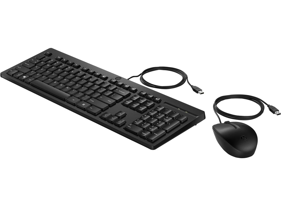 Kit de Teclado y Mouse HP 225, Alambrico, USB, Ingles, Negro