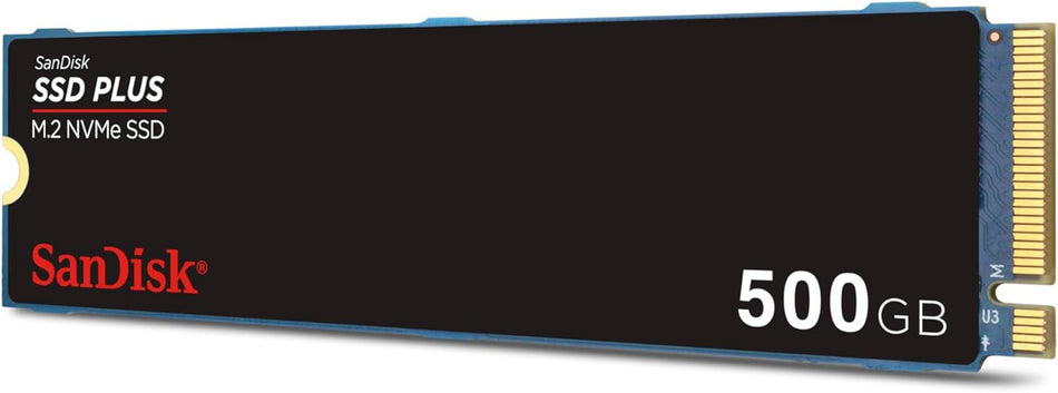 SSD SanDisk Plus, 500GB, PCI Express 3.0, M.2, Lectura 2400MB/s