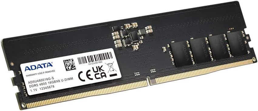 Memoria Ram Adata 16Gb, 4800Mhz, DDR5 PC5-38400, U-Dimm