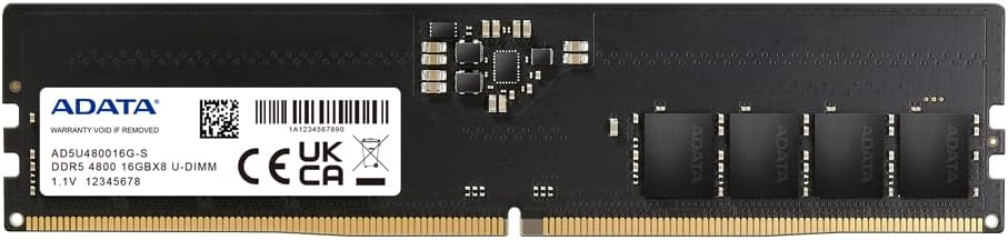 Memoria Ram Adata 16Gb, 4800Mhz, DDR5 PC5-38400, U-Dimm