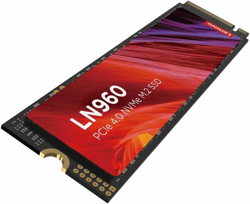 SSD Lenovo LN960 2TB, M.2, PCI Express 4.0, Lectura 7400 MB/s, Escritura 6500 MB/s