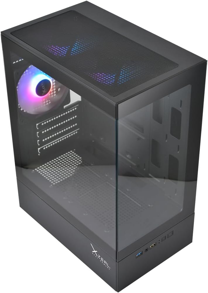 Gabinete Xzeal X-Zynergy, Soporta M-ATX/ITX, 1xUSB 1.0, 1xUSB 3.0, 3xVent RGB, Negro