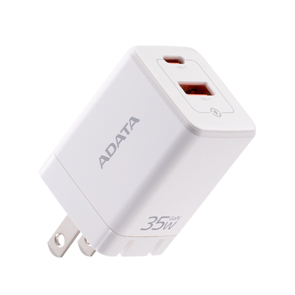 Cargador de Pared Adata CHARGERU, 35W, 9V, 1x USB-A, 1x USB-C, Blanco