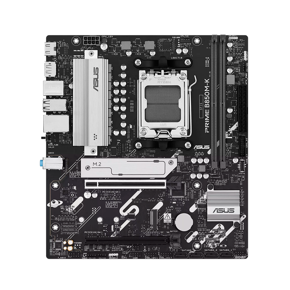 Tarjeta Madre ASUS PRIME B850M-K, Micro-ATX, Socket AM5, AMD B850, 128GB DDR5, HDMI/DP