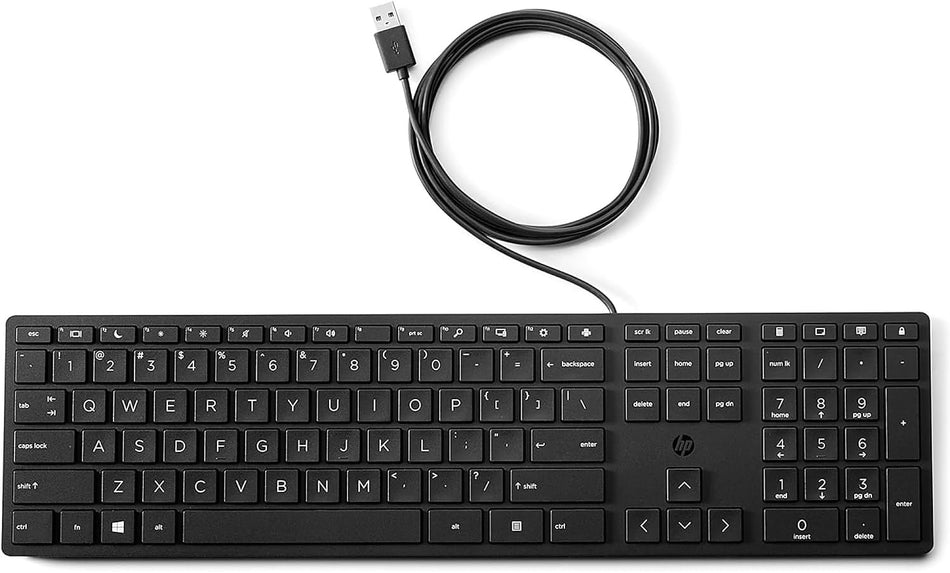 Teclado HP 320K, Alambrico, USB, Ingles, Negro