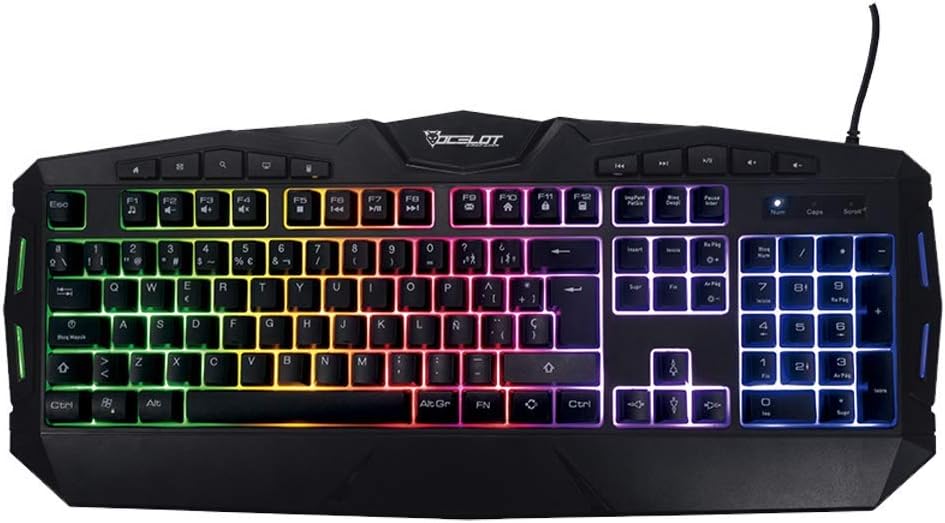Teclado Usb Gaming Genius Scorpion K215, Retroilumindado, 10 teclas multimedia, resistente a liquidos