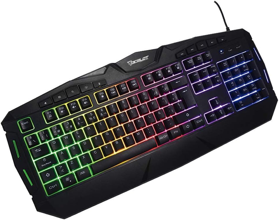 Teclado Usb Gaming Genius Scorpion K215, Retroilumindado, 10 teclas multimedia, resistente a liquidos