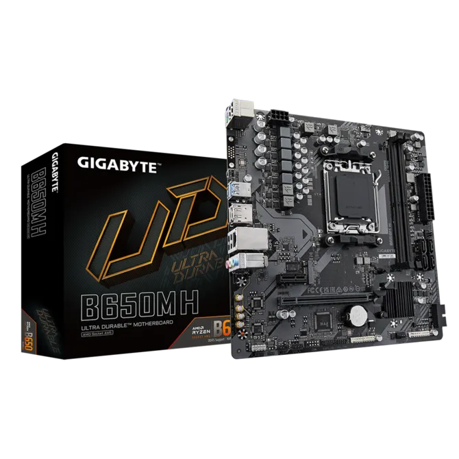 Tarjeta Madre Gigabyte B650M H, SKT AM5, 2x DIMM DDR5