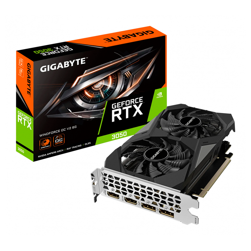 Tarjeta de Video GIGABYTE NVIDIA GeForce RTX 3050 WINDFORCE OC V2, 6GB, 96Bit, GDDR6, PCI Express 4.0