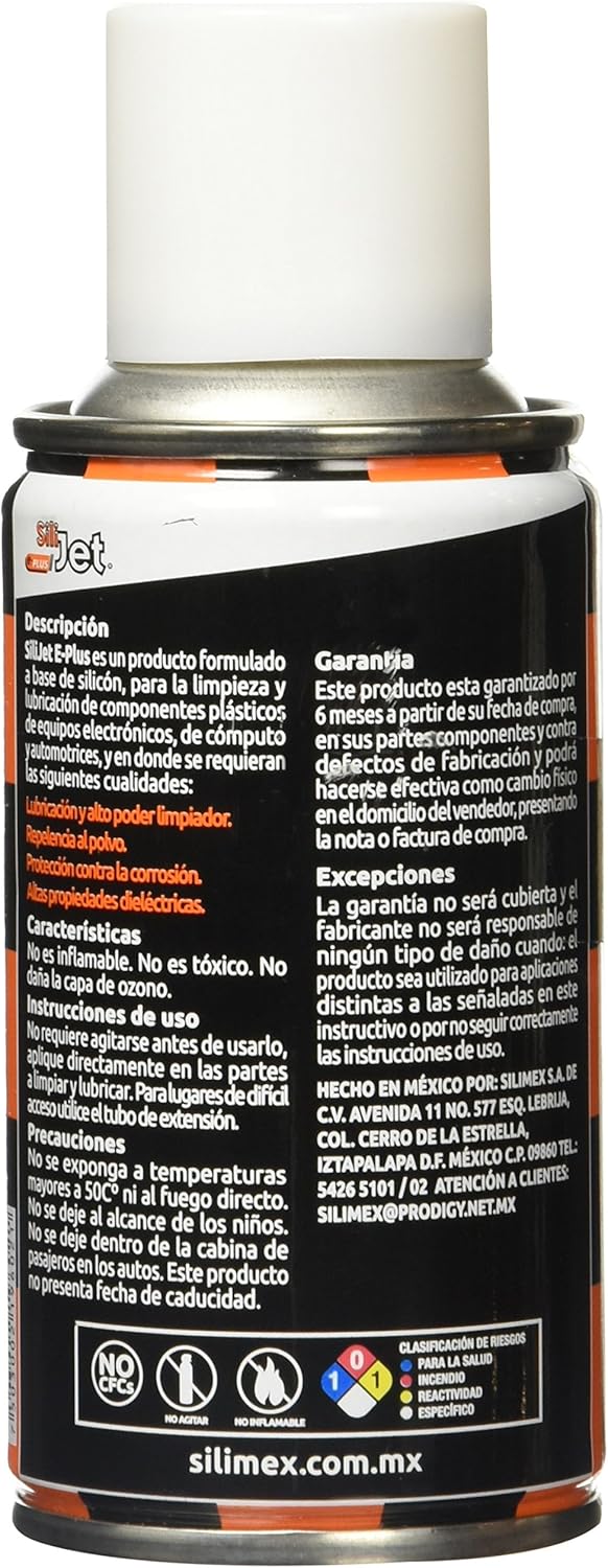 LIMPIADOR LUBRICANTE TARJETAS ELECTRONICAS Y PIEZA PLASTICAS EQUIPO DE COMPUTO SILIMEX 170ML