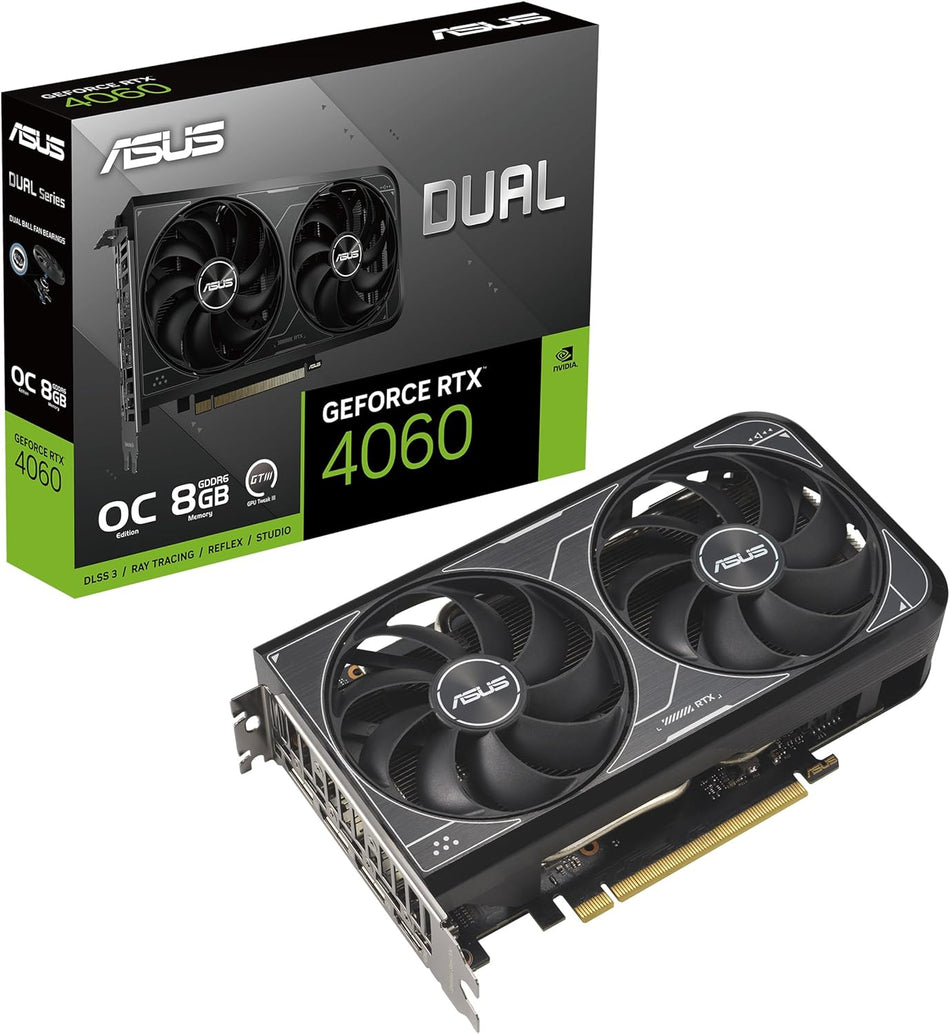 Tarjeta de Video ASUS Dual GeForce RTX 4060, 8GB GDDR6, 128 Bit, PCI Express 4.0