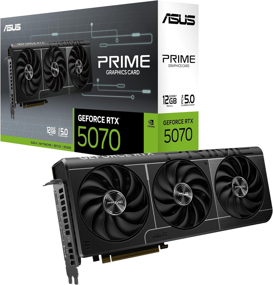 Tarjeta de Video Asus GeForce RTX 5070, 12GB, GDDR7, PCI Express 5.0, 192 bit, 3x DP, 1x HDMI