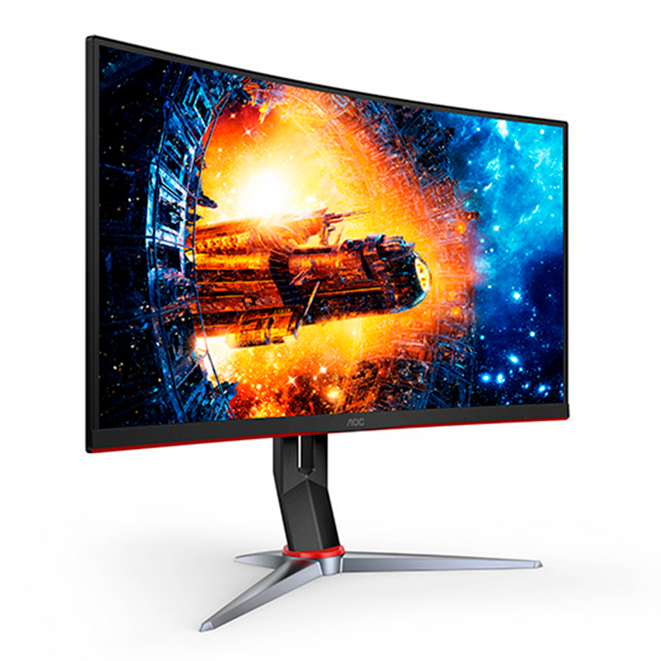 Monitor Gamer AOC curvo C24G2 G 24", Full HD, 1ms, 165Hz, Negro
