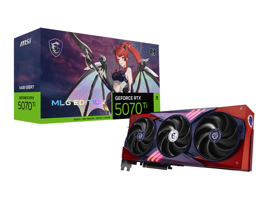 Tarjeta de Video MSI GeForce RTX 5070 Ti MLG EDITION, 16GB 256-bit GDDR7, PCI Express 5.0