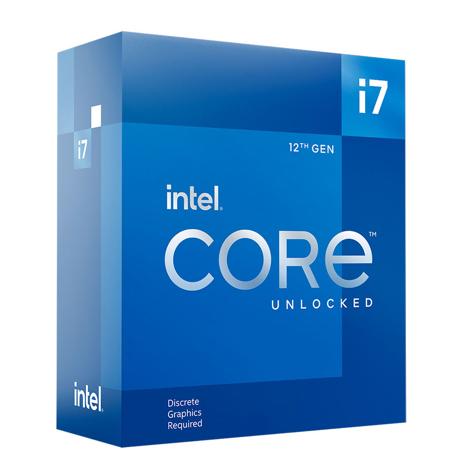 Procesador Intel Core i7-12700KF, 12va Gen, LGA1700, 5GHz, 8 Nucleos Alto Rendimiento, 4 Nucleos, 20 Threads, Requiere Disipador