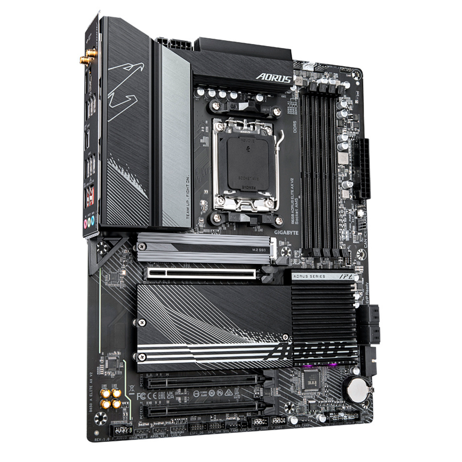 Tarjeta Madre Gigabyte B650 AORUS ELITE AX V2, Socket AM5, 4 DDR5-SDRAM, Wifi, HDMI, DisplayPort