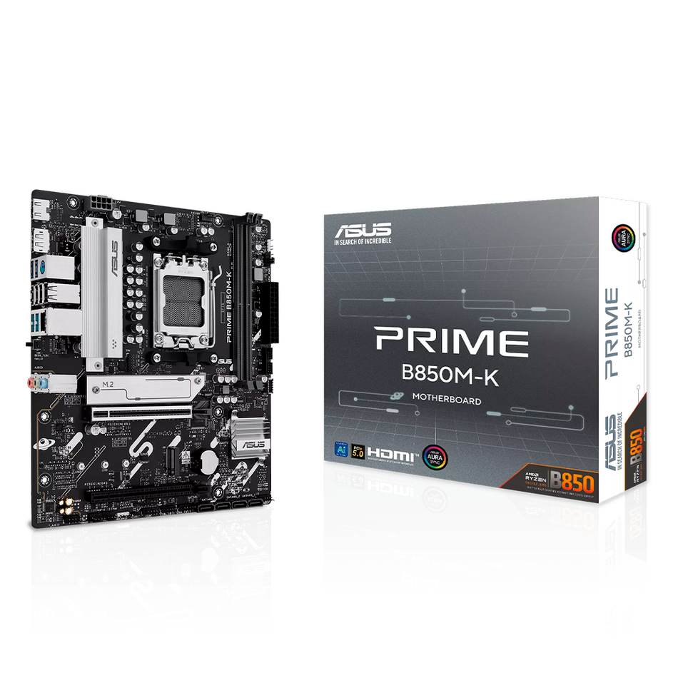 Tarjeta Madre ASUS PRIME B850M-K, Micro-ATX, Socket AM5, AMD B850, 128GB DDR5, HDMI/DP