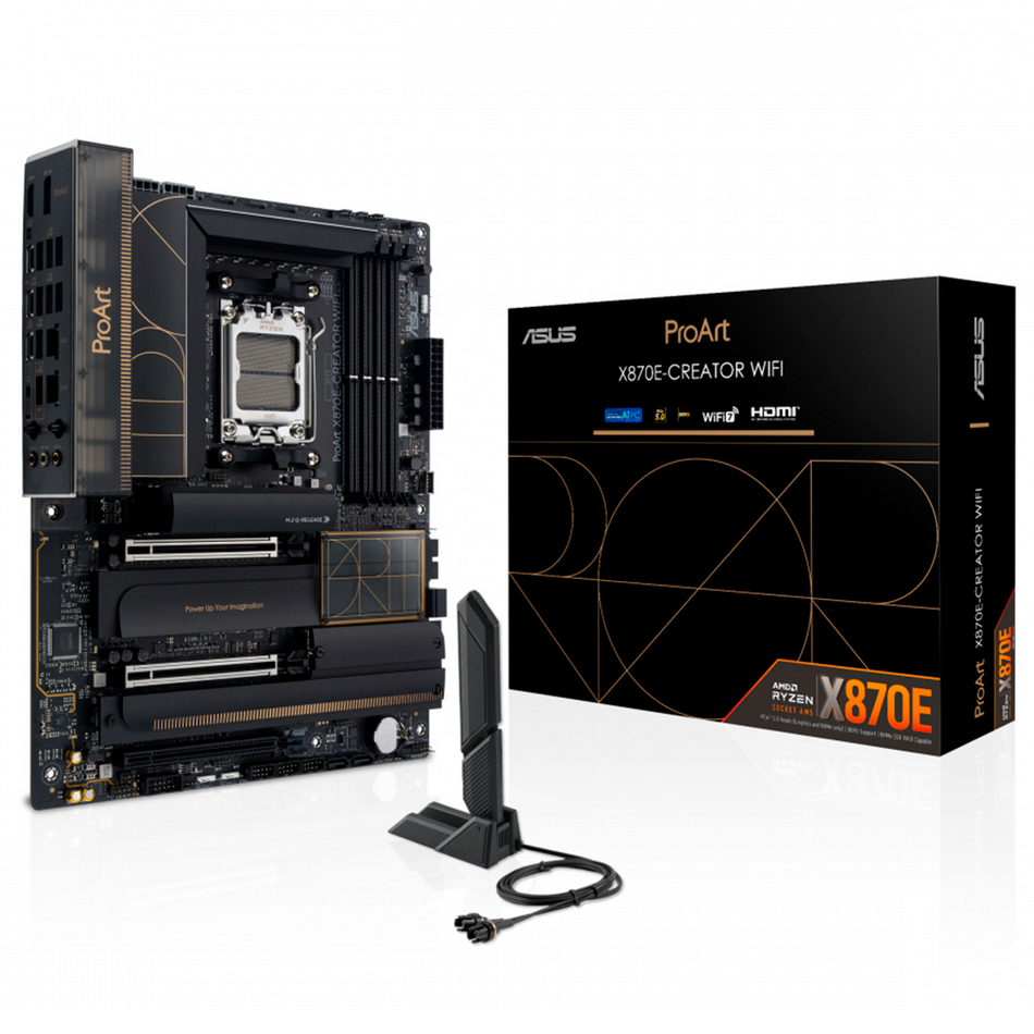 Tarjeta Madre ASUS ProArt X870E-CREATOR WIFI, AMD AM5, DDR5, PCIe 5.0, WiFi 7, Dual 10G/2.5G LAN, Dual USB4, 4x M.2.