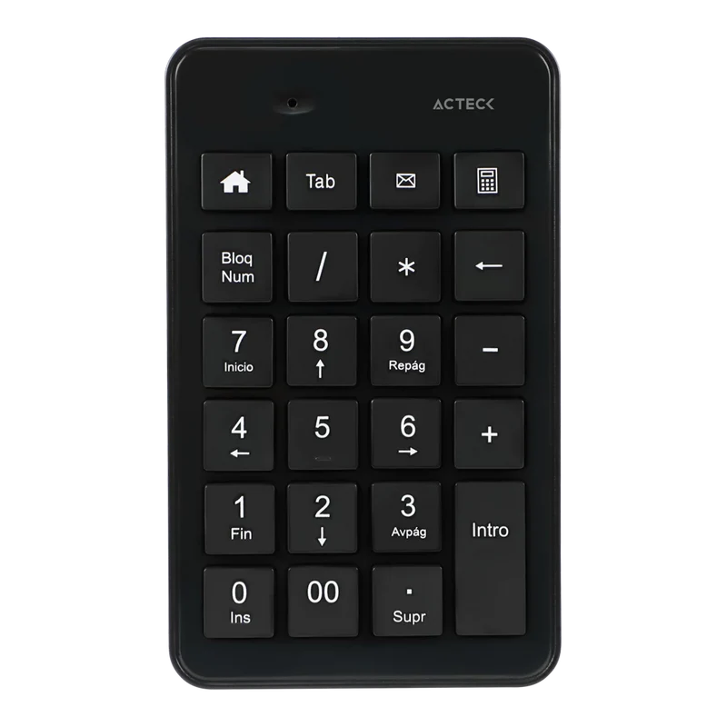 Teclado numerico Acteck Inspire TI450 Inalambrico, Bluetooth, Negro