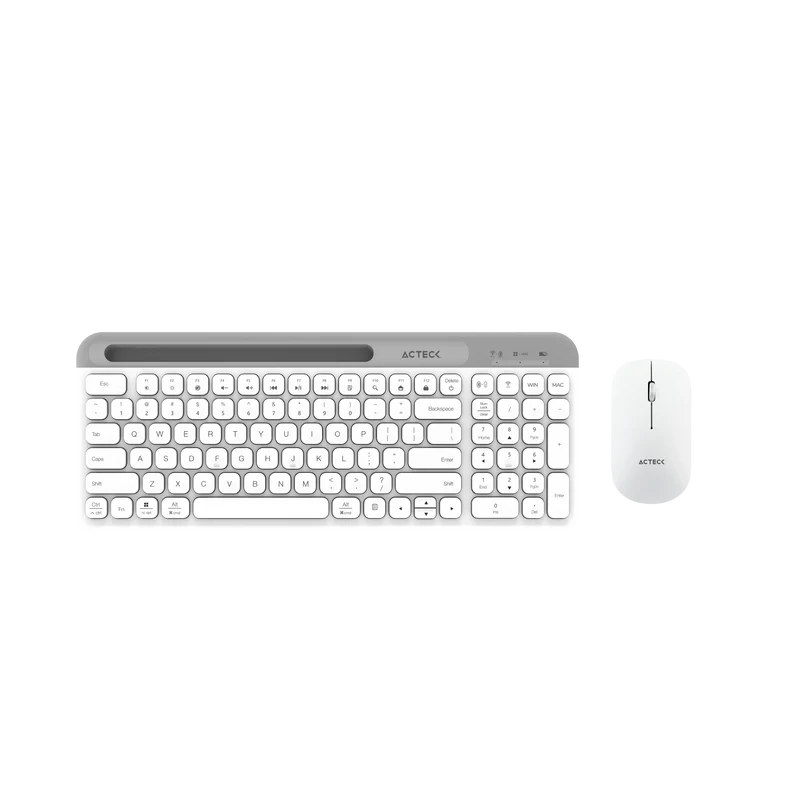 Kit de Teclado y Mouse Acteck Creator Virtuos Silk MK720, Inalambrico, Bluetooth, Blanco