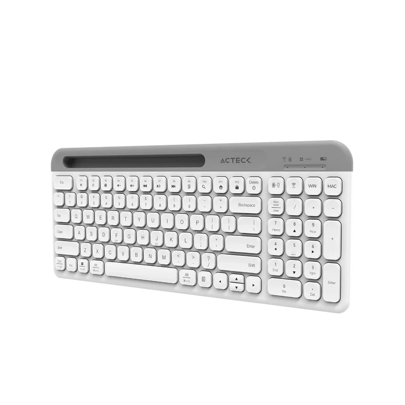 Kit de Teclado y Mouse Acteck Creator Virtuos Silk MK720, Inalambrico, Bluetooth, Blanco