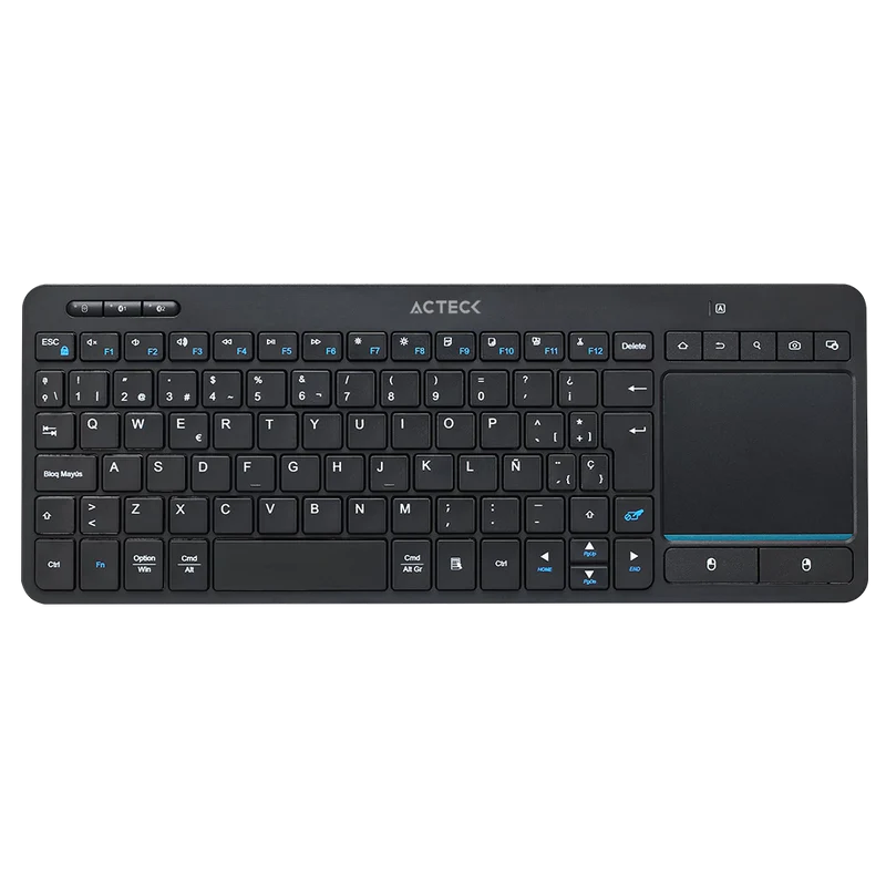 Teclado Inalambrico Acteck Inspire Smart TI707 con touchpad, Bluetooth, Negro