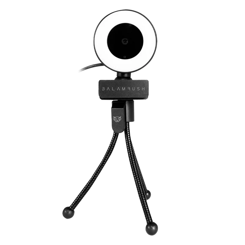 Camara WEB Balam Rush STELAR CW750, 1080FHD, USB, Microfono, Luz LED, Negro