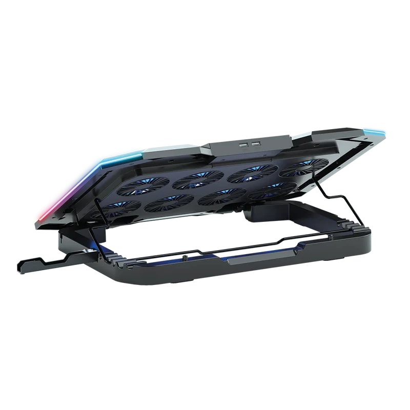 Base Enfriadora Balam Rush Eolox Frost Pro EF760 Hasta 17", 8xVent., Soporte para Celular, Negro