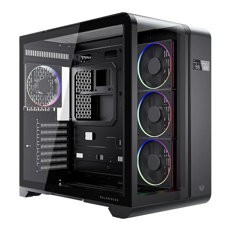 Gabinete Balam Rush Tank Expert Curve 7400 Midi Tower, ATX/Micro-ATX/Mini-ITX, 4xVentiladores, Negro