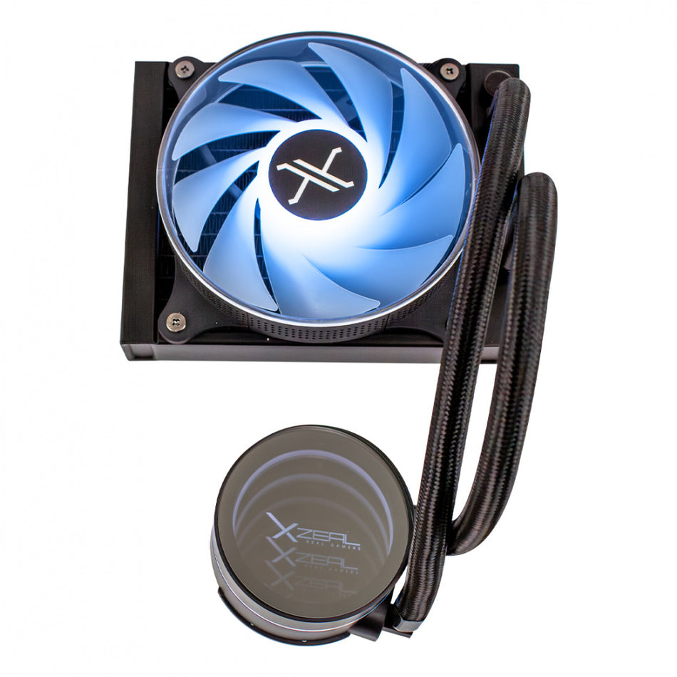 Sistema De Enfriamiento Liquido Redondo XZEAL TYPHOON-X 120, ARGB, negro