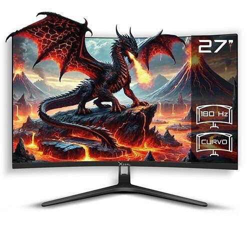 Monitor Curvo XZEAL XZ4010-2, 27 Pulg, 180Hz, 1920 x 1080, 1ms, HDMI/DP, VESA, Color Negro