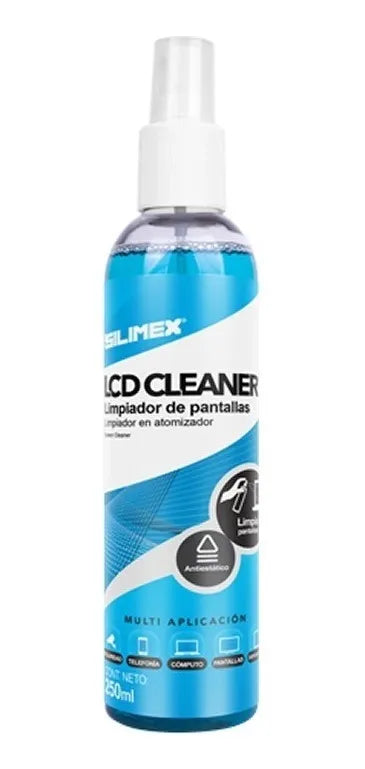 LIMPIADOR DE PANTALLAS SILIMEX LCD/PLASMA/TRC ANTIESTATICO 250ML ATOMIZADOR