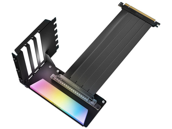 Soporte Antec para tarjetas graficas ARGB PCI-e 4.0, con Cable riser incluido, Negro