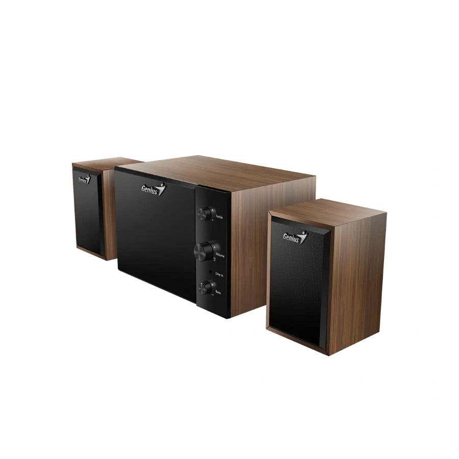 Bocinas Genius SW-2.1, Alambricas, 15W RMS, 2.1 Canales, Cafe
