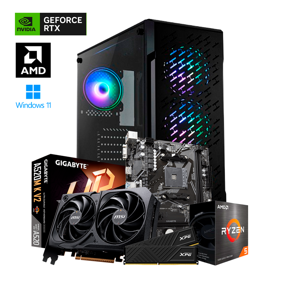 🖥️ PC Gamer ZGaming 5060 Shadow – ⚡ Ryzen 5 5500 / 🎮 RTX 5060 / 🚀 16GB RAM / 💾 1TB SSD