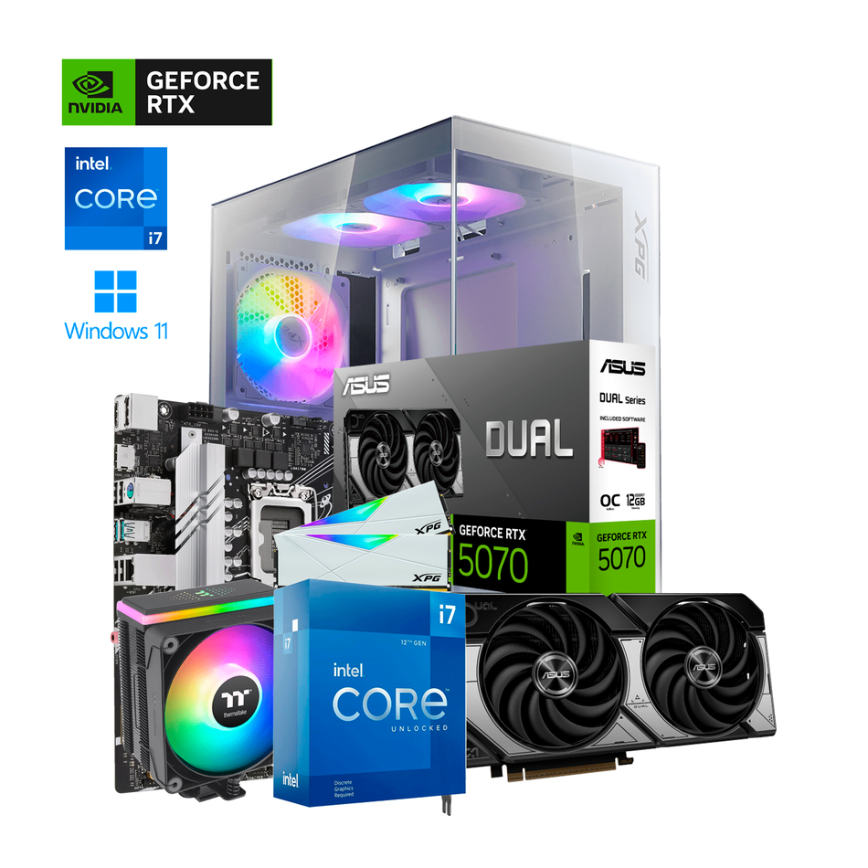 💻🎮 PC Gamer ZGaming Frost 5070 – ⚡ i7-12700KF / 🎯 ASUS B760M-A / 🌀 Dual RTX 5070 / 🚀 32GB DDR4 3200 / 💾 1TB NVMe Gen4 / ❄️ Astria 200 ARGB / 🔋 850W Gold / 🤍 Invader X Mini