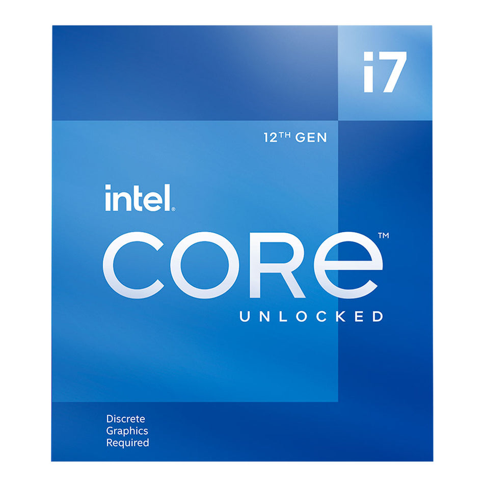 Procesador Intel Core i7-12700KF, 12va Gen, LGA1700, 5GHz, 8 Nucleos Alto Rendimiento, 4 Nucleos, 20 Threads, Requiere Disipador