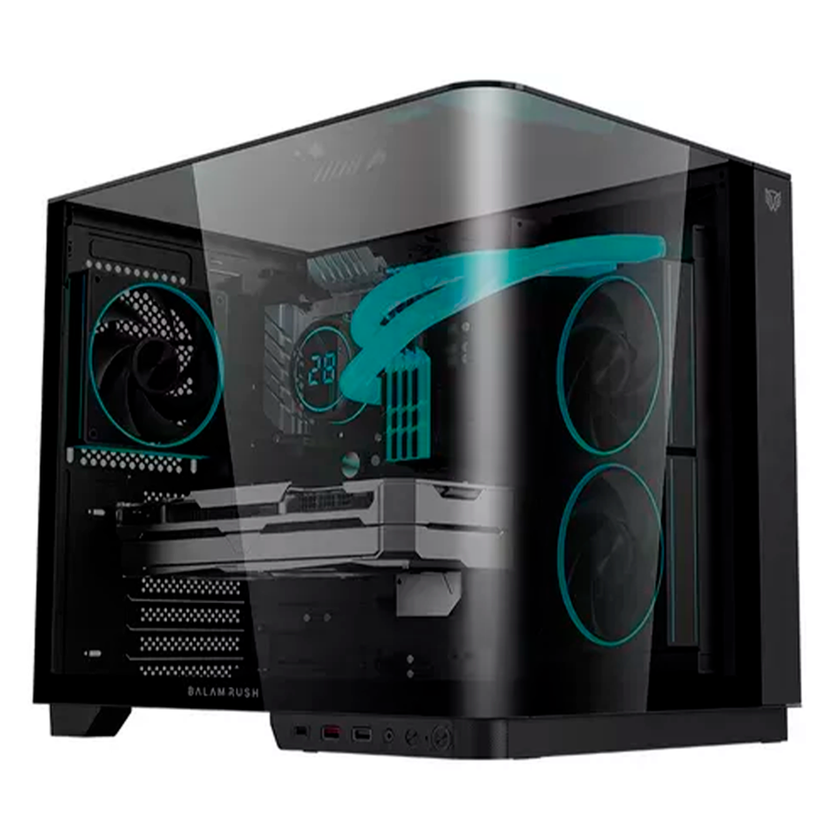 Gabinete Balam Rush Tank Expert Curve 6800, Midi-Tower, ATX/Micro-ATX/ ITX, USB 2.0/3.0, PSU NO, 3 Vent, NegroZº