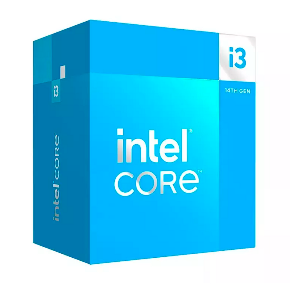 Procesador Intel Core i3-14100F LGA 1700, Cache 12 MB, Nucleos 4, Hilos 8, Max Frecuencia 4.7 GHz, Sin Graficos