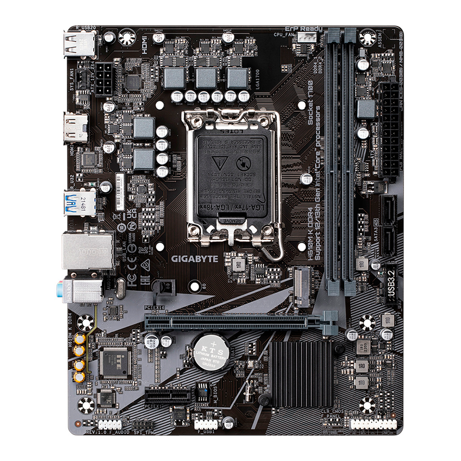 Tarjeta Madre Gigabyte H610M K DDR4, LGA 1700 13th 12th, micro ATX